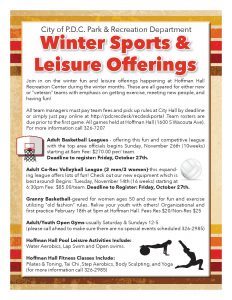 Winter Sports and offerings