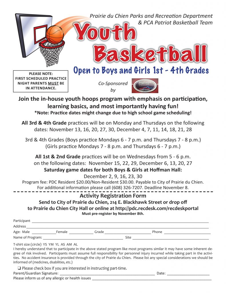 Youth basketball flyer