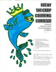 Lucky the Carp Coloring contest winners