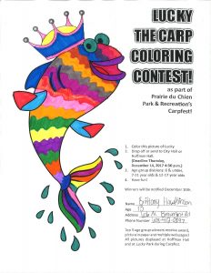 Lucky the Carp Coloring contest winners
